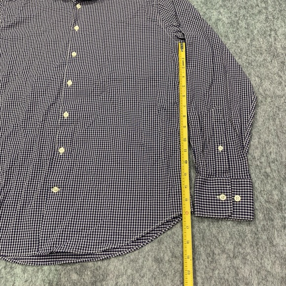 Peter Millar Summer Comfort Men's Button Up Long Sleeve Plaid Check Shirt Size L - Picture 9 of 11